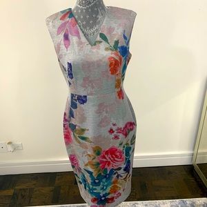 Calvin Klein Sleeveless Roses Sheath Dress